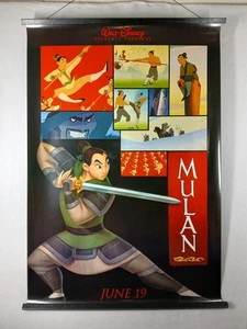 Póster de la película Mulan 2 caras raro versión original B 27 x 40 vintage Disney - Imagen 1 de 3