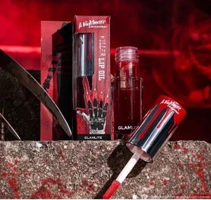 GLAMLITE X Nightmare On Elm Street Lip Oil -EDIZIONE LIMITATA NUOVO - Foto 1 di 2