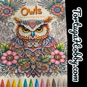 Owls -  Coloring Book. 100+ Pages. - Picture 1 of 9