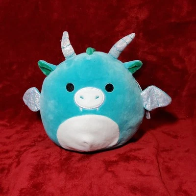 Squishmallows Fantasy Squad Avrill The Long Horned Dragon Blue 8" NWT - Image 1 of 4