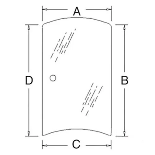 Vidrio de cabina - Ventana lateral izquierda se adapta a Kubota M7040 M8540 M9540 3C581-70530 Foto 1 de 1