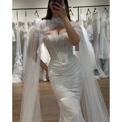 Customized Wedding Dresses Mermaid Wedding Dresses White Dress Weddings Dresses - Image 1 of 4