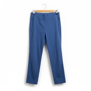 VERGE Acrobat Pants Size 8 Desiree Blue Stretch Pull On Stepped Hem Crop Travel - Bild 1 von 9