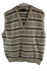 DUNHILL grauer Strickpullover ärmellos Größe L Herren 100% Wolle Weste Pulli - Bild 1 von 8