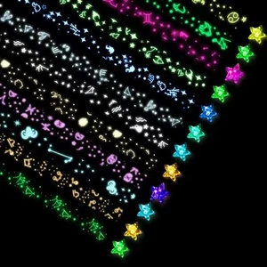 Star Origami Paper Strip Sided Luminous (Solid Color Gradient)  - Picture 1 of 5