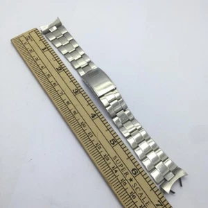 20 mm Seiko 7S26-8210 Stainless Steel B17-61.E Vintage Watch Bracelet Curved End - Picture 1 of 7