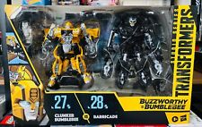 Transformers Buzzworthy Clunker Bumblebee 27BB vs Barricade 28BB Studio Series