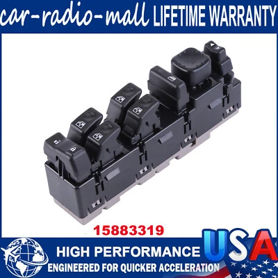 Interruptor de ventana eléctrica maestro izquierdo para Chevrolet Avalanche 1500 2003-2006 para GMC Foto 1 de 4