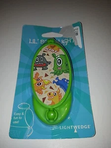 Boys Girls Green Animals Monsters Lil' Book Light Wedge Easy & Fun to Use - Picture 1 of 3