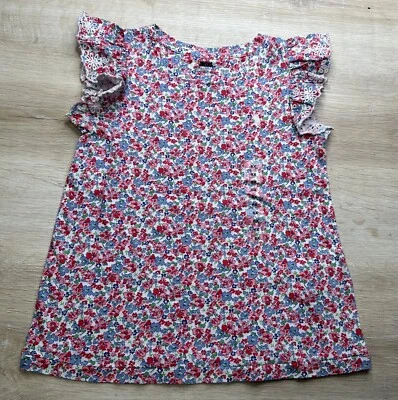 全新无标签 POLO RALPH LAUREN 女孩上衣多色 6X 花卉印花无袖衬衫 — 第 1/4 张图片