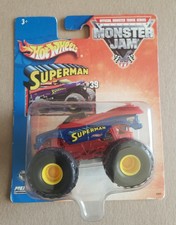 Vintage 2003 Hot Wheels Mattel Monster Jam Truck Superman #39 Metal Collection