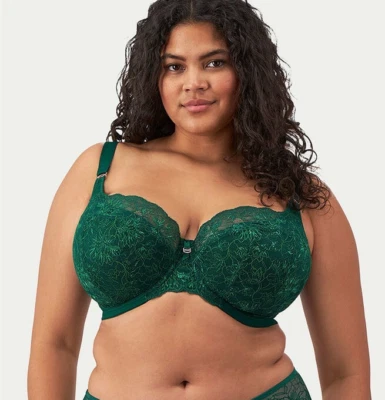 ELOMI 8081 Brianna Padded Half  Cup underwire  Bra green 40I   New - Image 1 of 3