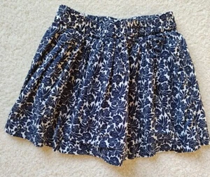 Girls JCREW CREW CUTS Blue & White Floral Print Skort Size 4-5 - Picture 1 of 4