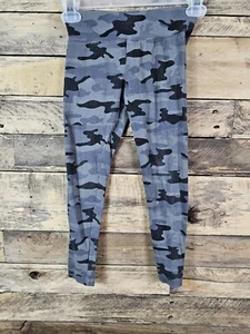 Justice Size 7 Gray Camouflaged Girls Leggings Waist 10" Hip 23" Inseam 18.5" - Picture 1 of 5