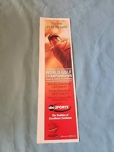 Pubblicità Stampa Rivista Vintage 1999 Tiger Woods Campionati Mondiali di Golf ABC Sports - Foto 1 di 3
