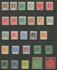 LEEWARD IS SG95-114 THE 1938-51 GVI SET TO £1 INC MANY SHADES MINT C £300+ - Picture 1 of 2