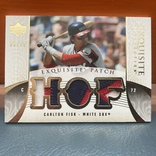 2006 Upper Deck Exquisite Carlton Fisk Triple Patch #’d 25
