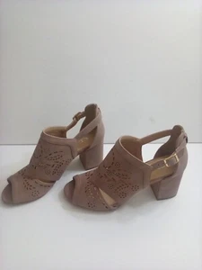 CL by Laundry Sz. 6 1/2 M Women's Open-Toe.Mauve 2 1/2" Heel See Thru Design - Picture 1 of 5