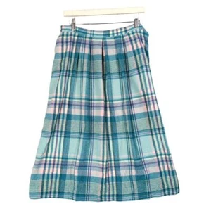 Maxi falda de lana vintage Pendleton años 70 para mujer talla M herencia a cuadros academia modesta - Imagen 1 de 9
