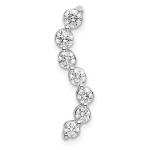 14k White Gold Lab Grown Diamond SI1/SI2, G H I, 7 stone Pendant LAL6555 - Picture 1 of 3