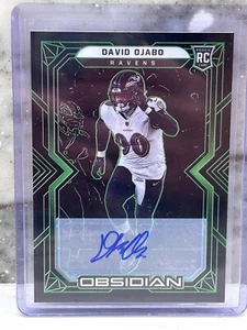 2022 Panini Obsidian Rookie Electric Etch Green #191 David Ojabo RC AUTO /50 - Picture 1 of 2
