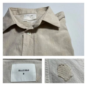 Camisa Billy Reid Beige Bordada Floral Palma Ltwt Algodón M (corta)* - Imagen 1 de 15