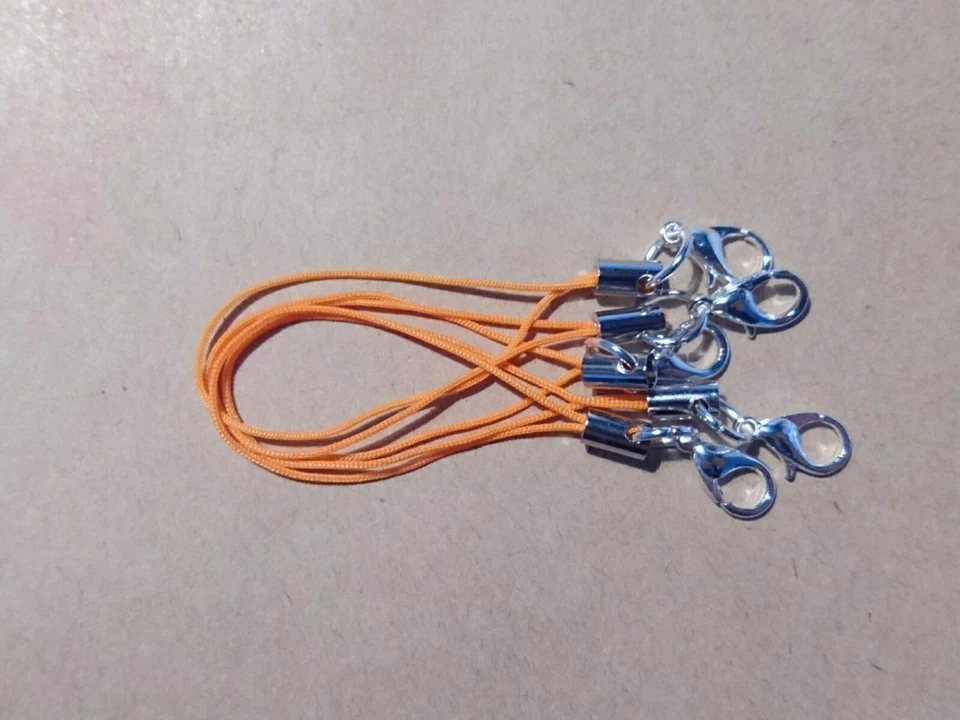 5 Bänder/Band - neon-orange UV - für Anhänger: Charm/Handy/USB-Stick/etc. *neu* - Bild 1 von 1