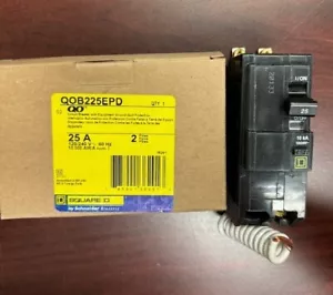 QOB225EPD 2polig 25Amp 120/240Volt Schraubgerät Schutz NEU IM KARTON ECKIG D - Bild 1 von 9