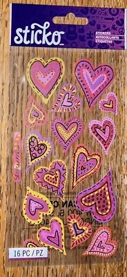 Sticko VELLUM EXPRESSIVE HEARTS Amor San Valentín Boda Tarjeta Álbum de Recortes Pegatinas Foto 1 de 4