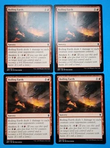 4x Boiling Earth Battle for Zendikar Mtg Magic Card Sorcery Red Mountain 142 - Picture 1 of 4