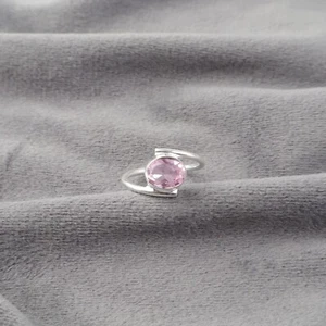 Morganite Gemstone 925 Sterling Silver Ring Handmade Jewelry Ring For Gift - Picture 1 of 3