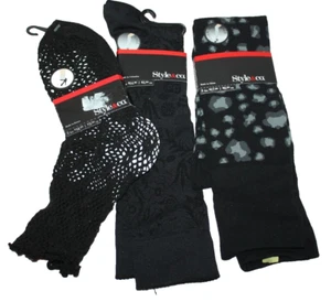 NUEVOS 3 PARES Calcetines Negros Style & co. - Rodilla / Sobre la Rodilla / Tobillera - Precio de venta sugerido por el fabricante $18.94 - Imagen 1 de 6