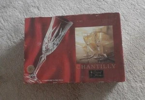 4 Champagne Flutes Cristal De France - Picture 1 of 7