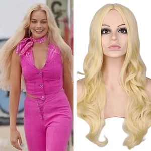 Barbie Movie Wig Cosplay Long Wavy Blonde Hair Wig - Picture 1 of 3