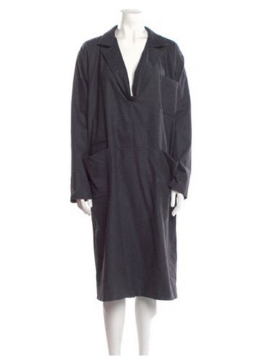 Abito MIDI autentico grigio antracite bottega veneta manica lunga 42 6 piccolo