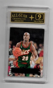 1995-96 Topps Gallery MISSING NAME/ TEAM GRADED "9" GARY PAYTON #64 SONICS - Picture 1 of 2