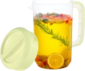 1 Gallon Plastic Tea Pitcher, Fridge Water Carafe Jug, Straining Iced Tea Pitche - Picture 1 of 7