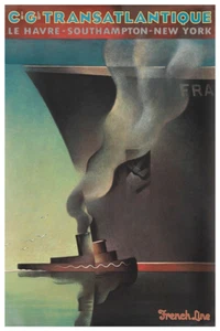 S.S. France ca. 1962  French Line Poster 11 x 17 - Picture 1 of 4