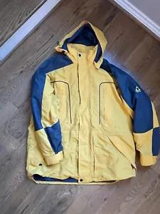 Gerry Mens Yellow Black Ski Coat Jacket Hooded Detachable Lining Insulation 2X - Picture 1 of 8
