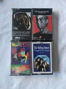 Lot 4 Rolling Stones Cassette Tapes Tattoo You, Through Past Darkly, Dirty Work - Picture 1 of 4