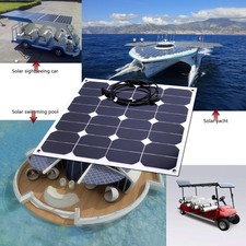 50W Flexible Solar Panel Mono Module Boat Roof RV Car 18V Battery Power Charger