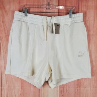 Pantalones Cortos Puma Classics Pintuck Para Mujer XL Bordado Logo Algodón Cordón Foto 1 de 4