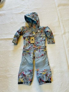 Burton 4 T Snowsuit Toddler Blue Scribble Hooded One Piece - Picture 1 of 4