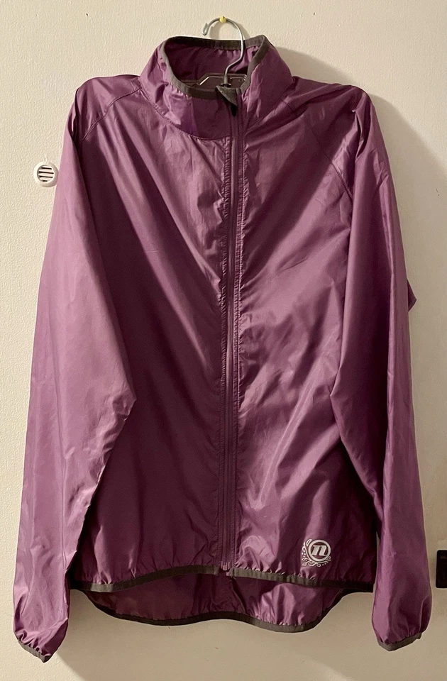 Novato Cycling Windbreaker Jacket, Lightweight And Packable, Purple Color, Sz L - Image 1 of 4