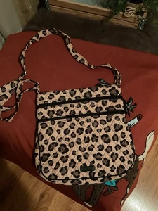 Retired Vera Bradley Leopard Print Crossbody Hard to Find - Picture 1 of 3