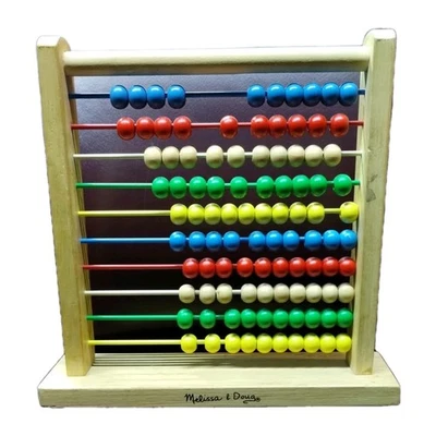 Juguete educativo clásico de madera con 100 cuentas MELISSA & DOUG ábaco Foto 1 de 2