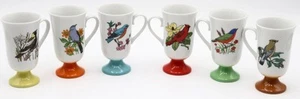 Juego De Colección De 6 Tazas MCM Fred Roberts Wood Haven Song Bird Pedestal - Imagen 1 de 14