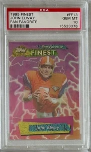 1995 Finest #FF13 John Elway PSA 10 Fan Favorite POP 12 Broncos HOF Rare - Picture 1 of 2