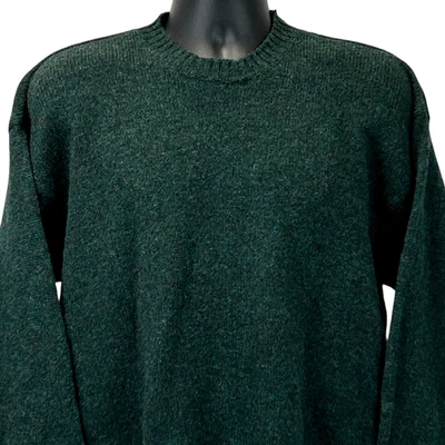 Pendleton Shetland Wool Sweater Crew Neck Long Sleeve Pullover Green XL X-Large - Image 1 of 4