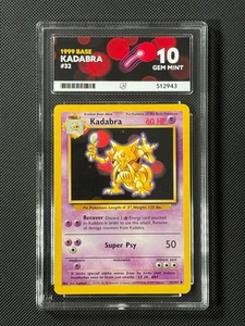 ACE 10 Kadabra 32/102 Pokémon Card Base Set Regular WOTC Uncommon GEM MINT - Picture 1 of 5